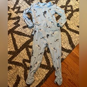 Kyte baby shark and whale print bamboo pajamas 2T